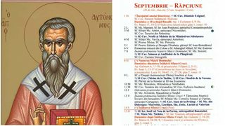 Ce sărbătoare este în Calendarul ortodox pe 12 septembrie 2024?