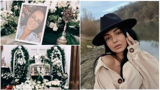 "Te voi iubi mereu!" Imaginile durerii de la înmormântarea Denisei! Tânăra mamă, ucisă de Șacalul din Constanța, condusă astăzi pe ultimul drum în sicriu alb: "Inima și sufletul meu"