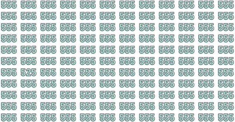 Test IQ: Unde se află numărul 525?