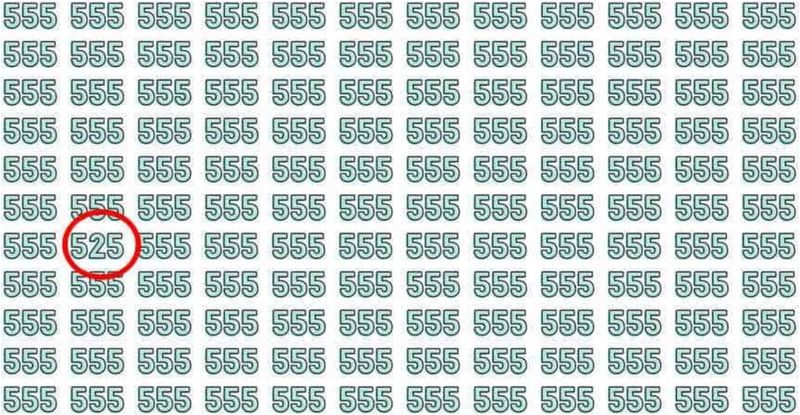 Test IQ: Unde se află numărul 525?