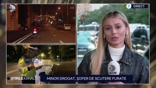 VIDEO Minor drogat, șofer de scutere furate. S-a ales cu control judiciar la 14 ani