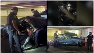 VIDEO Un hoț a rămas blocat în mașina pe care încerca să o fure