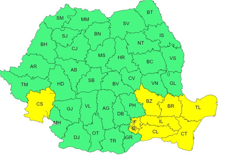 cod galben vijelii, avertisment anm  