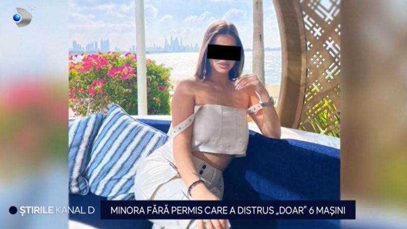 Cine este șoferița minoră care a distrus „doar” 6 mașini.