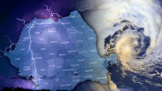 VIDEO Ciclonul care lovește România aduce ploi abundente. COD ROȘU de la ANM și de la hidrologi. Pericol major de inundații