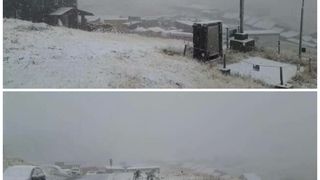 Ninsoare adusă de furtuna Ashley