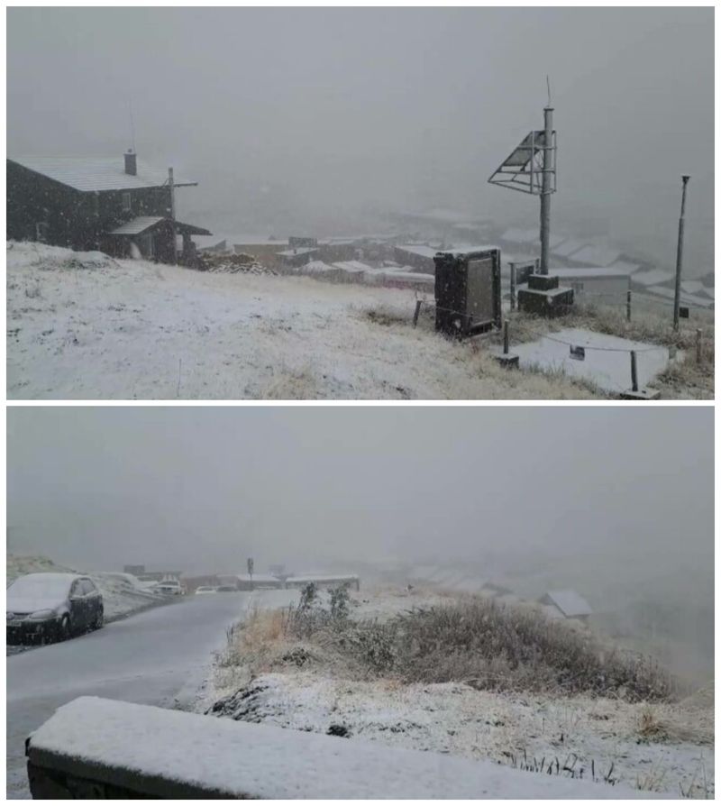 Ninsoare adusă de furtuna Ashley