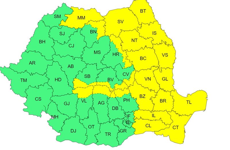 cod galben, ploi, vijelii, anunt anm