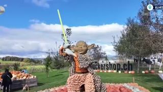 VIDEO Sculpturile din dovleci, atracție turistică