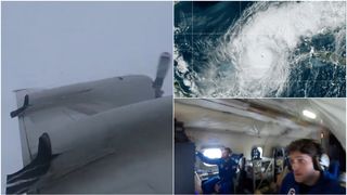 VIDEO Momentul șocant &icirc;n care un avion intră &icirc;n ochiul uraganului Milton