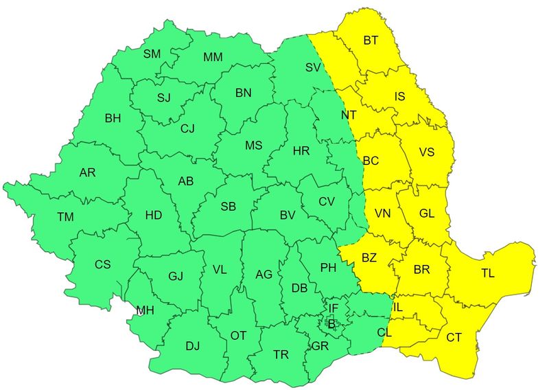 Vin ploile și se răcește vremea în toată țara