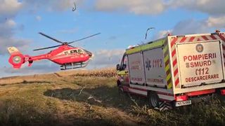 timis, accident grav, utilaj agricol 