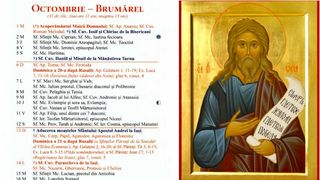 Ce sărbătoare este în Calendarul ortodox pe 17 octombrie 2024?