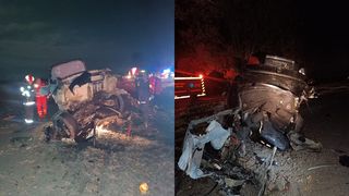 A scăpat ca prin minune după ce a intrat cu mașina în copac! Impactul din Prahova, atât de puternic încât autoturismul s-a rupt în două