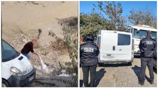 VIDEO A confundat plaja cu o groapă de gunoi