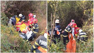 Femeie găsită moartă, după ce a căzut cu mașina într-o  râpă, în Caraș-Severin. Avea 48 de ani