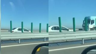 VIDEO Un șofer a vrut să străbată un drum pe contrasens! Nu a contat că avea și copii în mașină