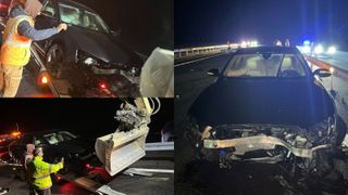 VIDEO Accident pe A7, chiar dacă autostrada nu a fost încă deschisă. Cum a ajuns un șofer pe șantierul din Vrancea