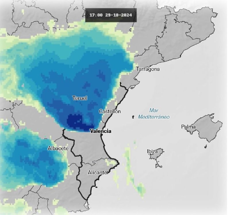 Cum s-a format furtuna DANA în zona Valenciei
