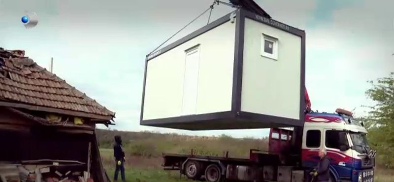 Casa mobilă în care va locui bătrâna