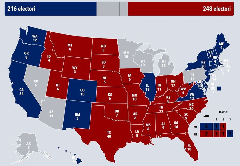 Drumul spre cele 270 de voturi ale electorilor SUA 