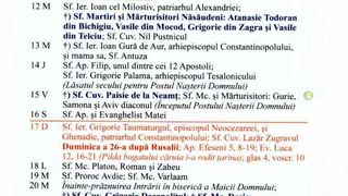 Calendar ortodox noiembrie 2024