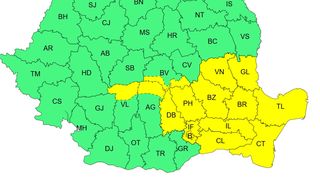 cod galben ploi, vant puternic, atentionare meteo 