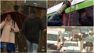 VIDEO Lapovița a adus haos &icirc;n traficul din București