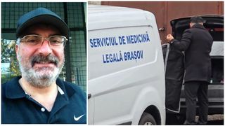 Cine este bărbatul care a dus haine pentru Silviu Prigoană, la IML Brașov. Îmbrăcat în negru, a coborât dintr-o mașină înmatriculată în Ilfov