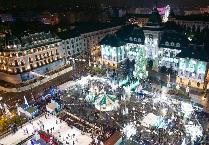 La ce oră se aprind luminițele de la Târgul de Crăciun din Craiova 2024
