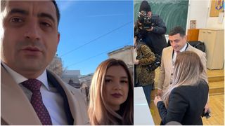 VIDEO George Simion a votat la Roma, s&acirc;mbătă. Candidatul AUR și-a &icirc;nsoțit soția la vot astăzi:  "Nu pot ei fura, c&acirc;t puteți voi vota"