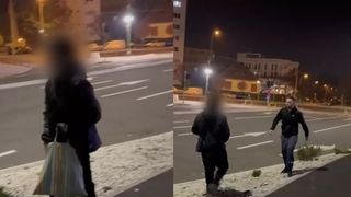 VIDEO A fost atacată de individul care tocmai fusese eliberat de polițiști