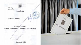 Buletin vot alegeri parlamentare 2024 Bihor - Camera Deputaților și Senat. Lista candidaților și partidelor