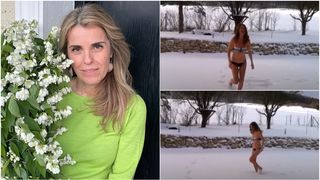 Cristela Georgescu, în costum de baie în zăpadă. Imagini virale cu soția lui Călin Georgescu - VIDEO