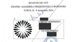 Buletin de vot prezidențiale 2024 Turul 2: Călin Georgescu vs. Elena Lasconi - Diaspora