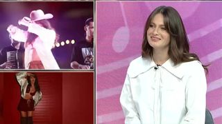 Raluka în platoul Știrilor Kanal D