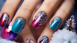 Modele de unghii de Crăciun 2024