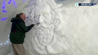 VIDEO Hotelul de gheață de la Bâlea Lac, gata de deschidere