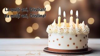 Felicitări cu La mulți ani, Cristian - La mulți ani, Cristina!