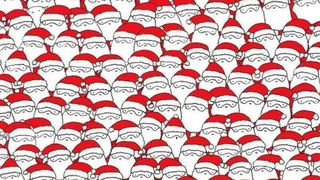 TEST - Iluzie optică: Poți găsi pisica ascunsă printre moșii de Crăciun? Doar cei mai inteligenți reușesc în mai puțin de 5 secunde