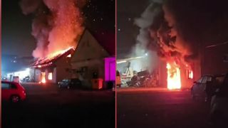 VIDEO Incendiu puternic &icirc;ntr-un cartier din Timișoara