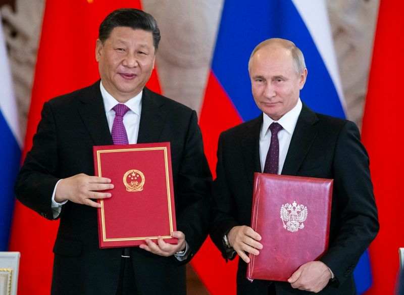 Xi Jinping și Vladimir Putin 