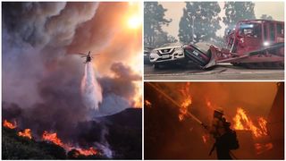 VIDEO Cartier de lux din Los Angeles, mistuit de flăcări