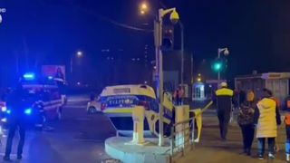 VIDEO Accident cu mașina de poliție