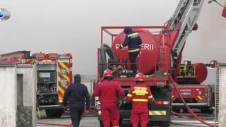 VIDEO Incendiu la o clădire de birouri