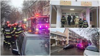 incendiu scolala, oradea, pompieri 