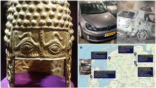 Olandezii au strâns 5.000 de euro pentru șoferul mașinii Volkswagen Golf incendiate în jaful tezaurului dacic de la muzeul Drents