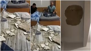 VIDEO Tavan căzut peste elevi la Școala de Poliție din C&acirc;mpina. "Renovări de unică folosință"