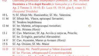 Calendar ortodox februarie 2025