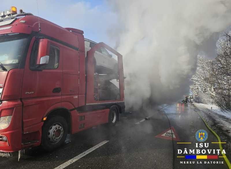 incendiu dambovita, masini arse